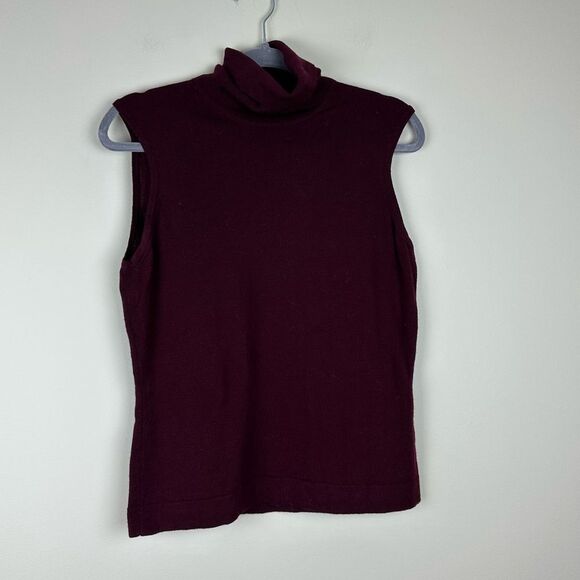 Rooks 346 sleeveless 100% merino wool turtleneck top size L - Picture 1 of 3